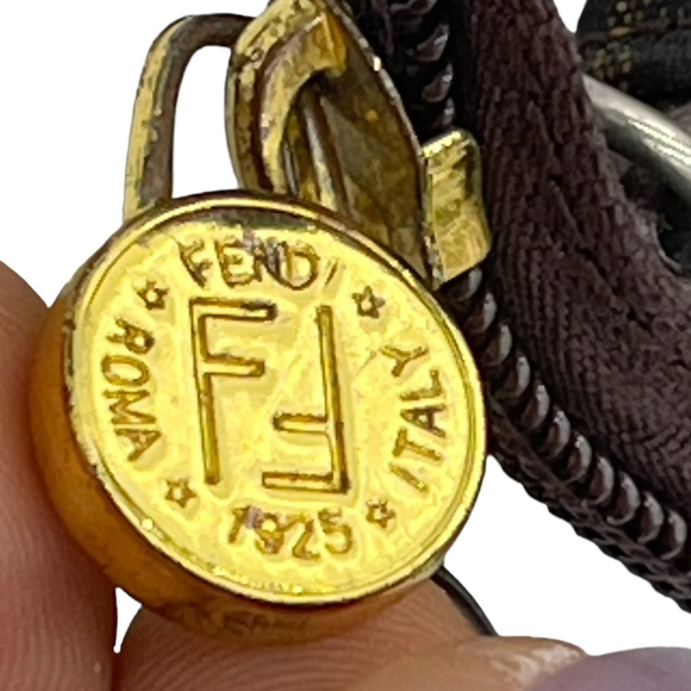 Fendi Zucca Small Canvas Shoulder Bag VTG Late 70s Early 80s 9”L‎ x 6”D x 1.75”W - Picture 10 of 16